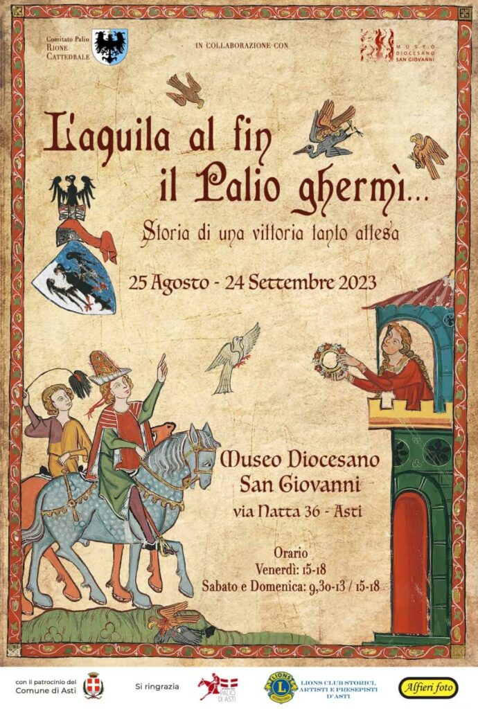 Locandina della Mostra "L'aquila al fin il Palio ghermì..."